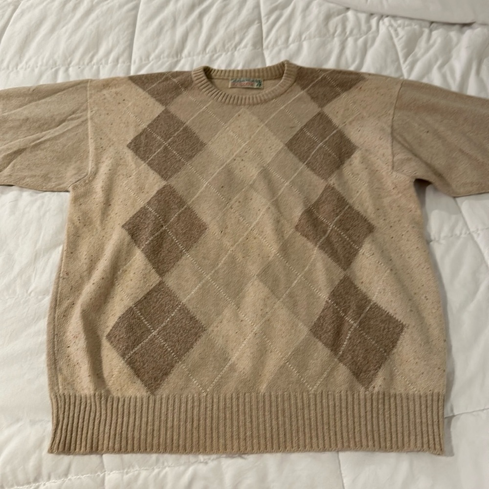 Argyle cashmere sweater from The Scotch House size L